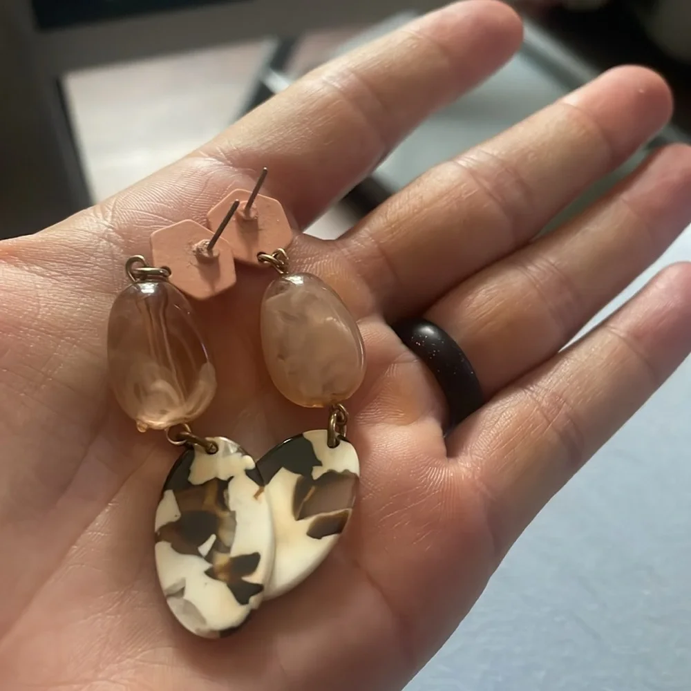 Pink earrings - Picture 2 of 2
